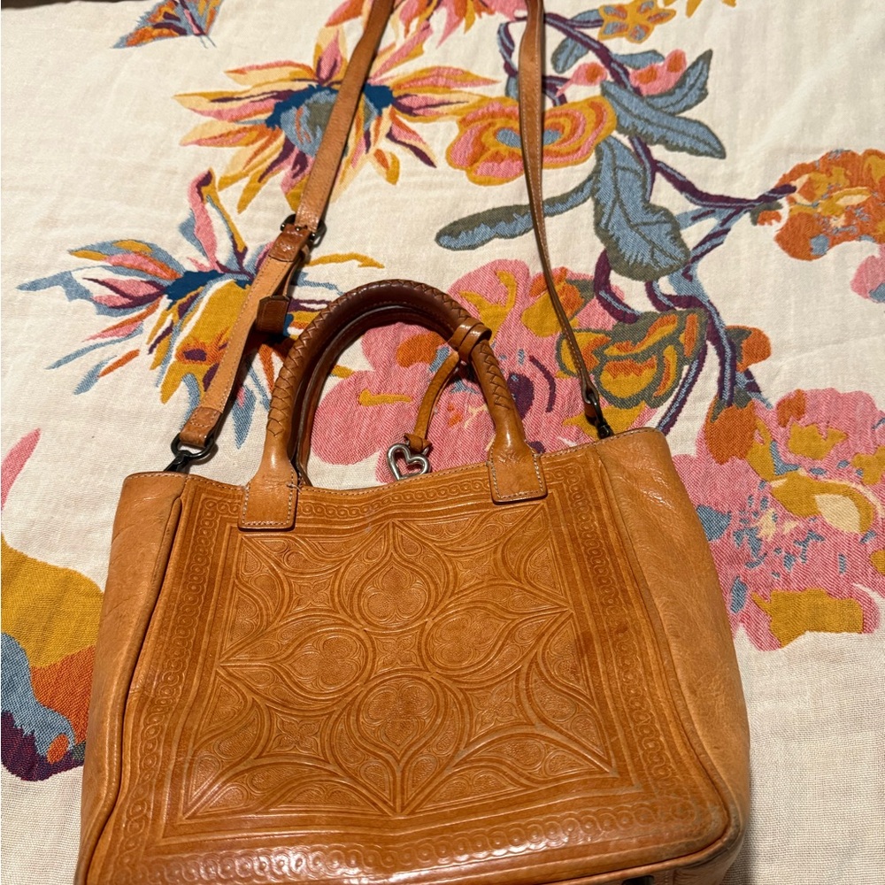 Brighton Tan Leather Crossbody Bag